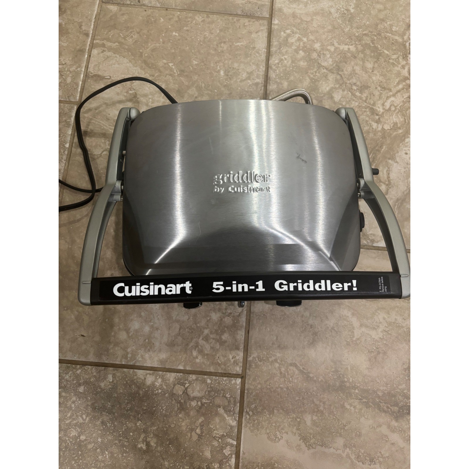 Cuisinart 5-in-1 Griddler Silver GR-4N Electric Contact Grill Panini Press