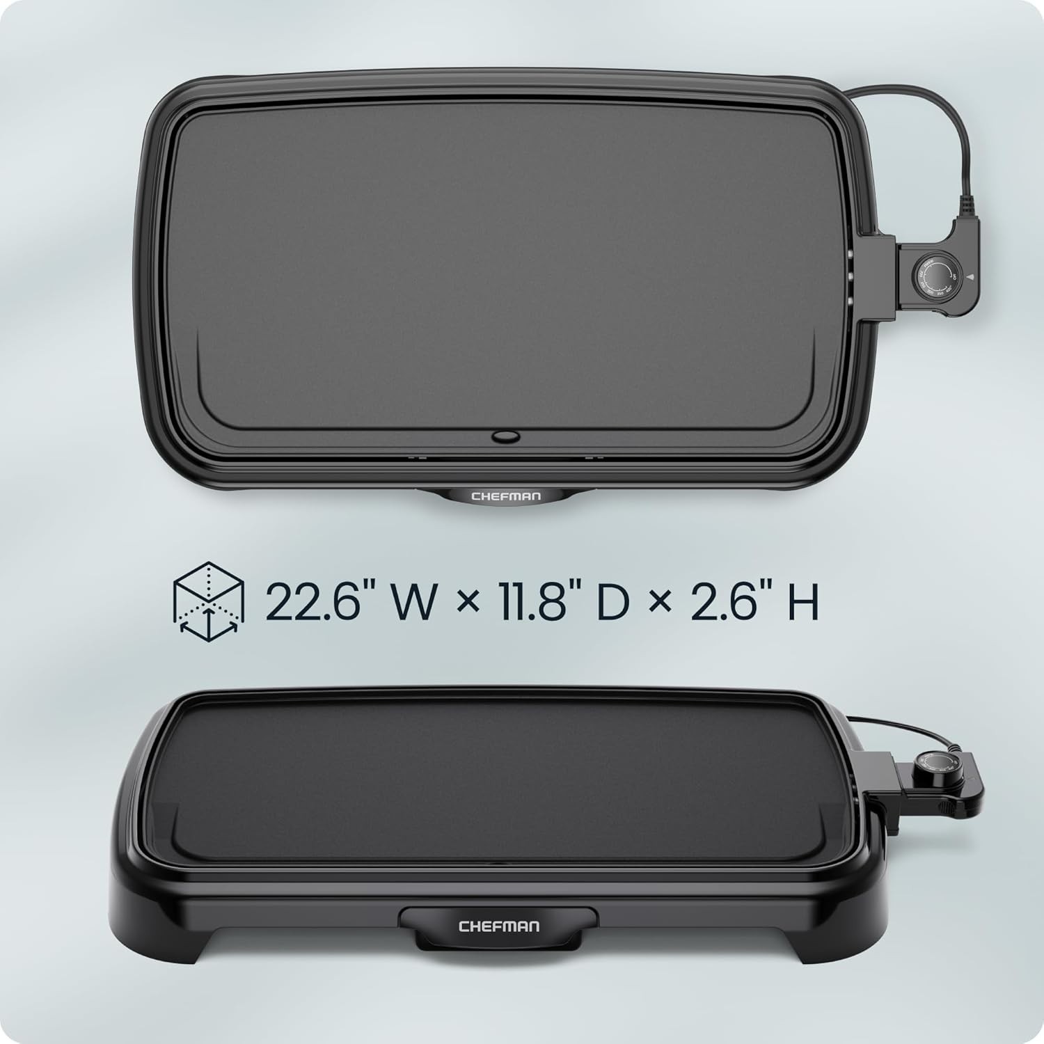 XL Electric Griddle with Removable Temperature Control, Immersible Flat Top G…