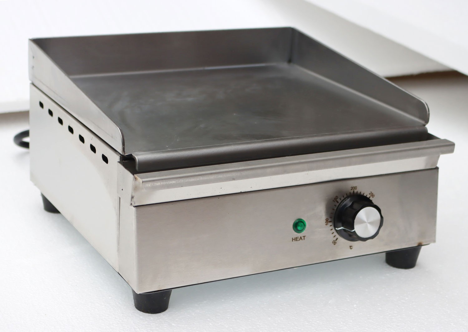 110V 1.2KW Electric Grill Griddle Countertop Stainless Steel Countertop Flat Coo