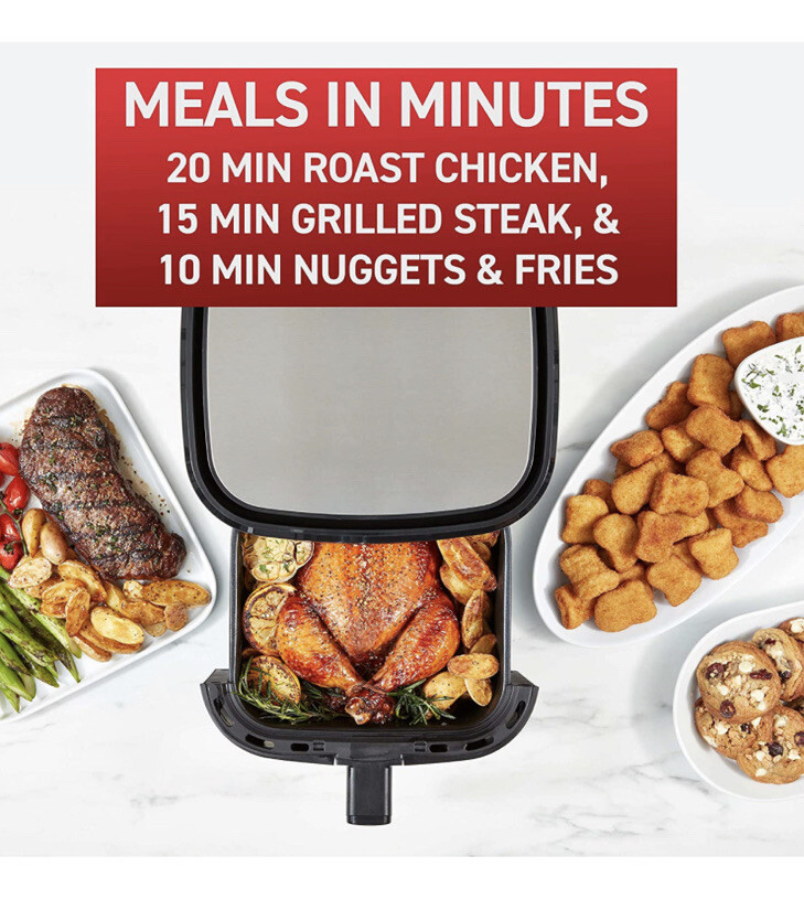 BRAND NEW T-fal Air Fryer & Grill Combo Digital, 2-in-1, 4.4 Qrt, Black