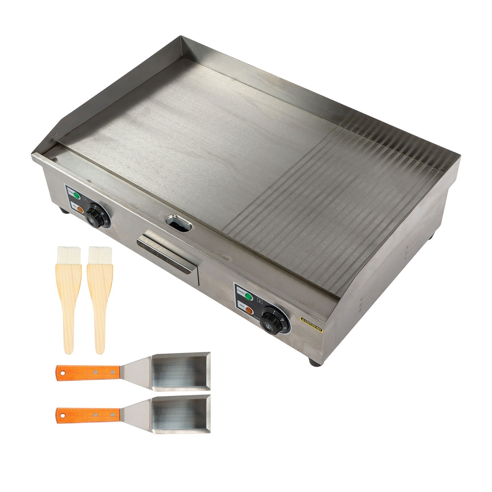 30 Inch Commercial Electric Griddle 3000W Countertop Teppanyaki Grill 122℉-572℉