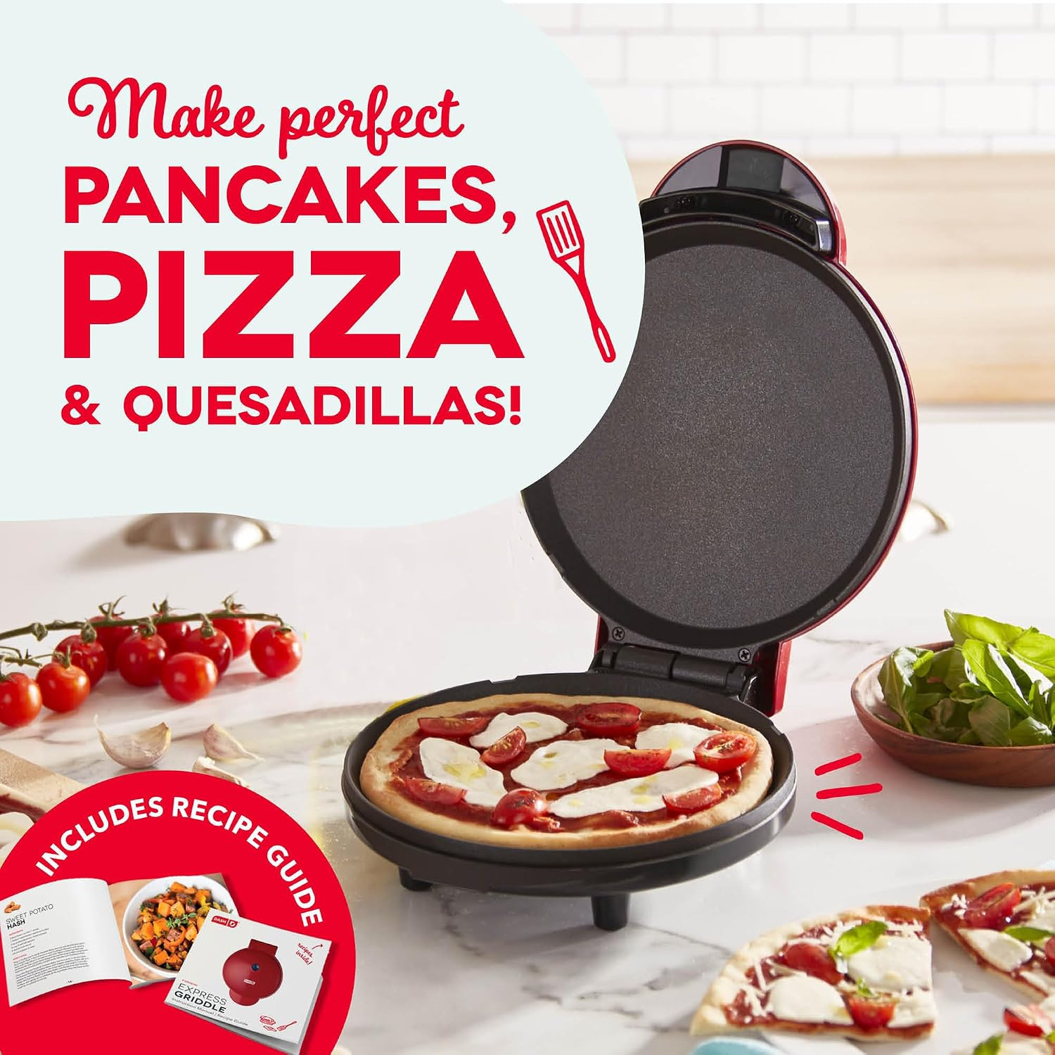round Express Electric – Pancake Maker & Eggs Griddle System – Healthy Breakfast