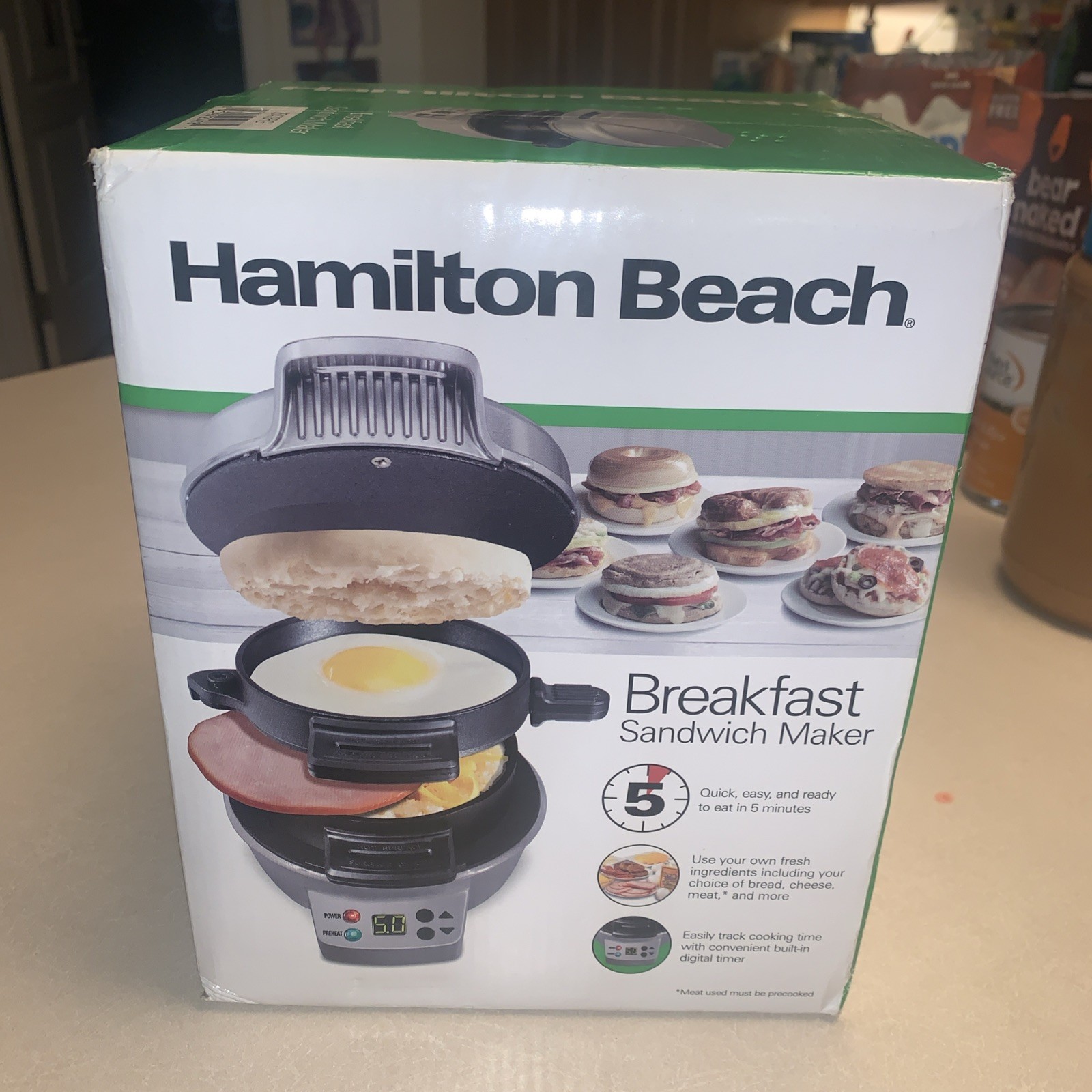 Hamilton Beach 25478RG Breakfast Sandwich Maker – Silver