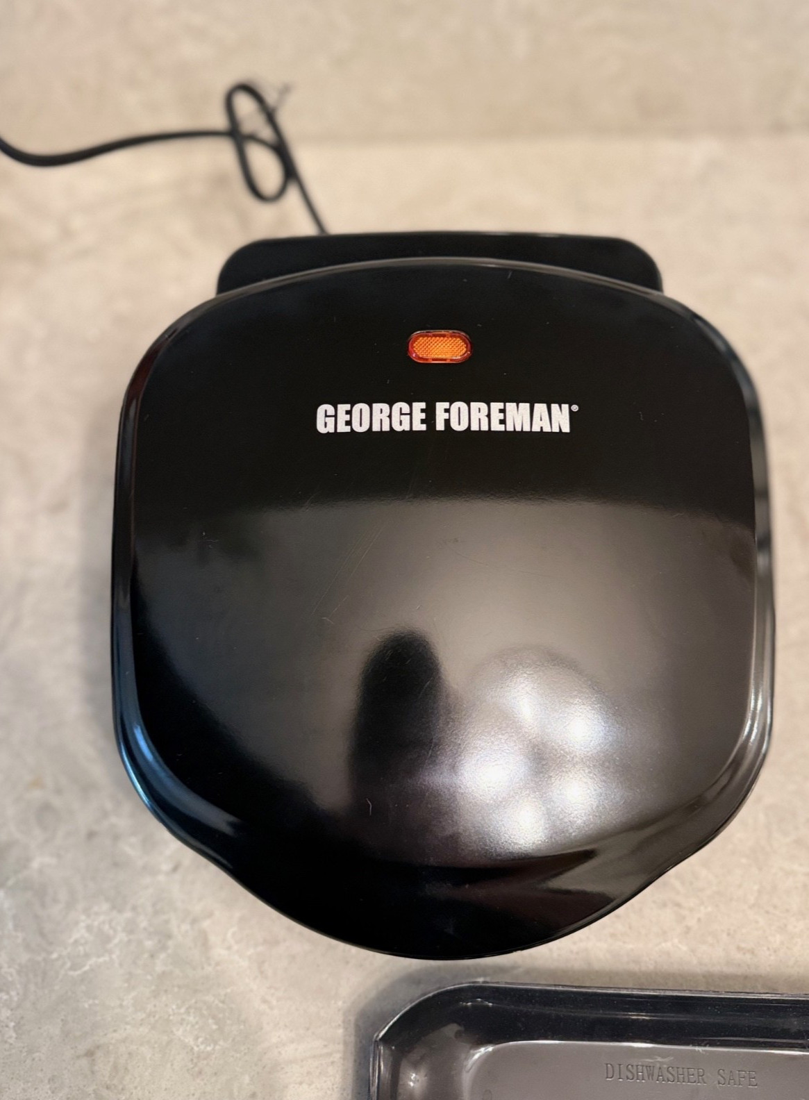 George Foreman 36 sq in Champ Grill GR10B Black Compact with Drip Tray BRAND NEW