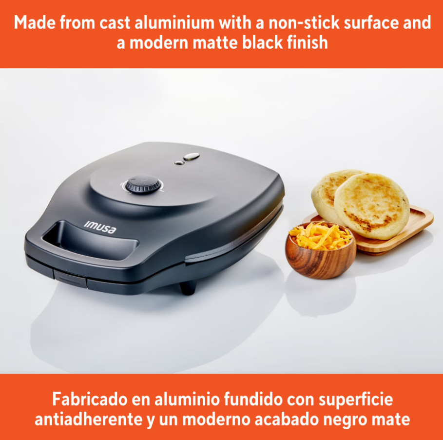 IMUSA 6 Slot Electric Arepa Maker , Black