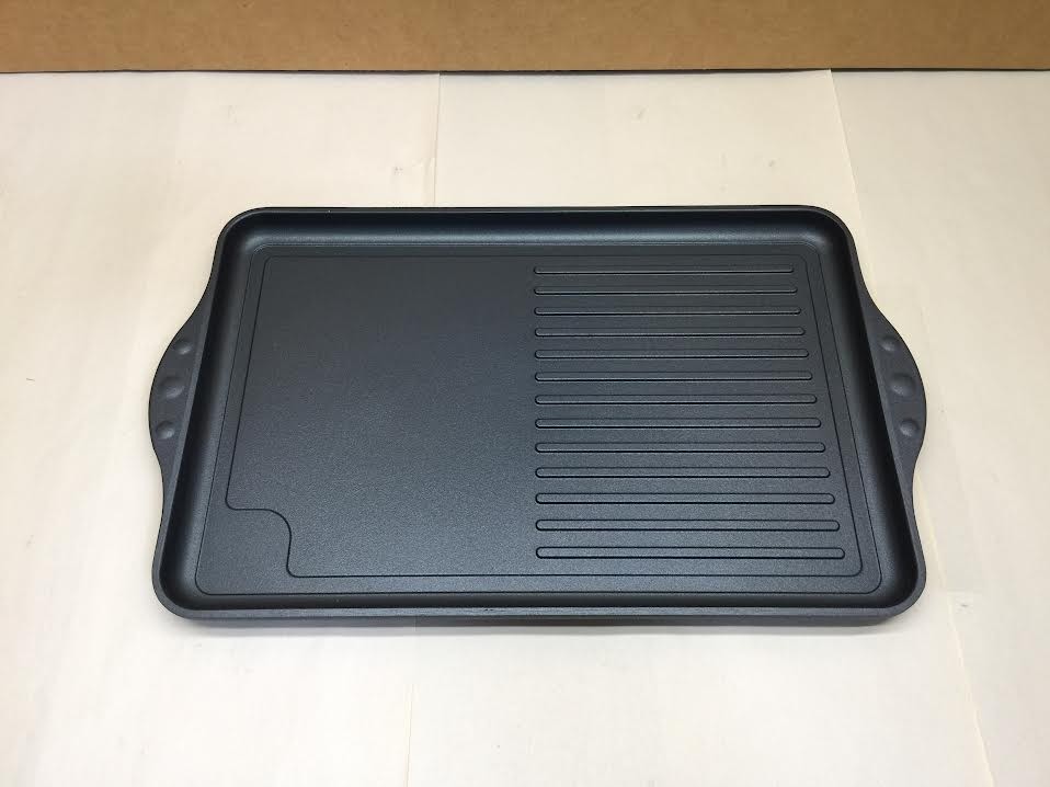 Swiss Diamond Nonstick 28cm x 43cm Cast Aluminum Double-Burner Combo Grill Pan