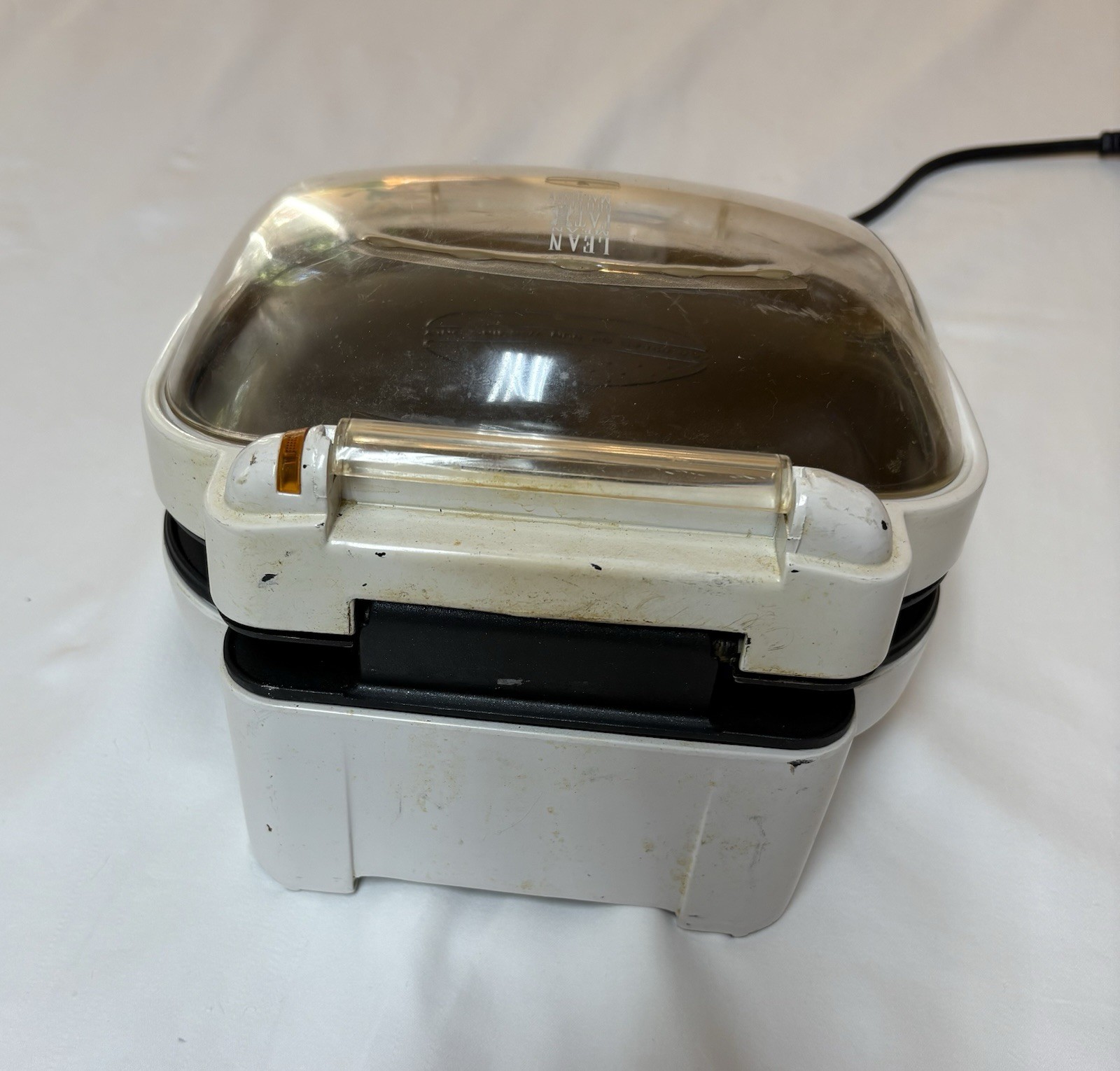 George Foreman Mini Grill, Grilling Machine, White, Model GR10ABW, 120V