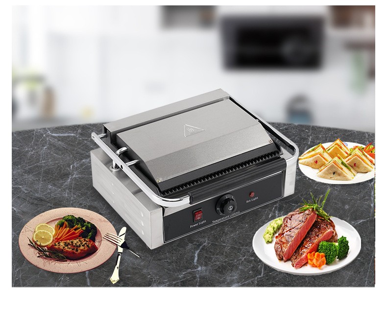 Electric Heated Plate Griddle Commercial Steak Frying Machine