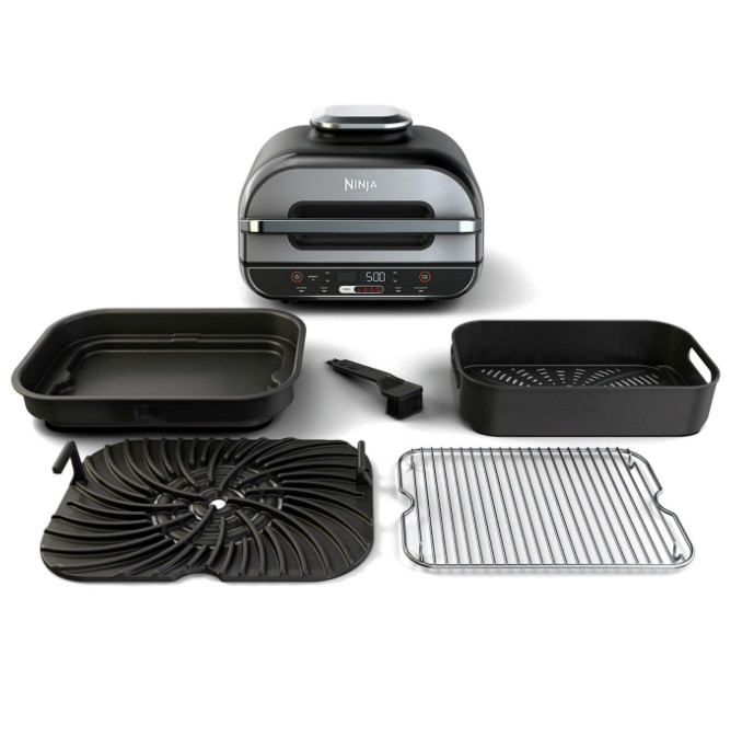 NEW Ninja Foodi 5-in-1 Indoor Grill, Air Fryer, Roast, Bake, Dehydrate – BG500A