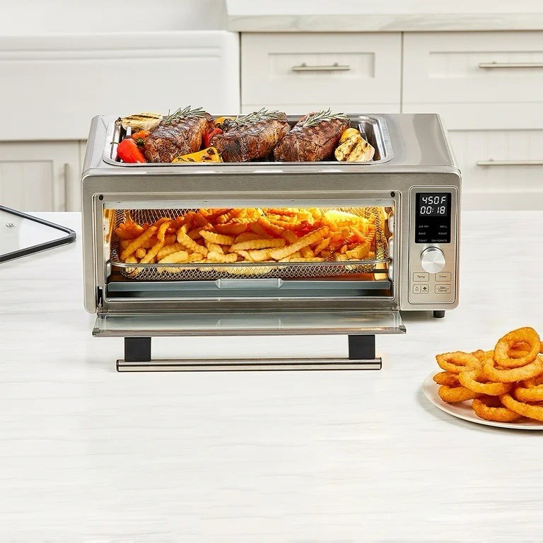 Emeril Lagasse Electric Indoor Grill & Air Fryer Power Grill 360 Plus 6-in-1 NEW