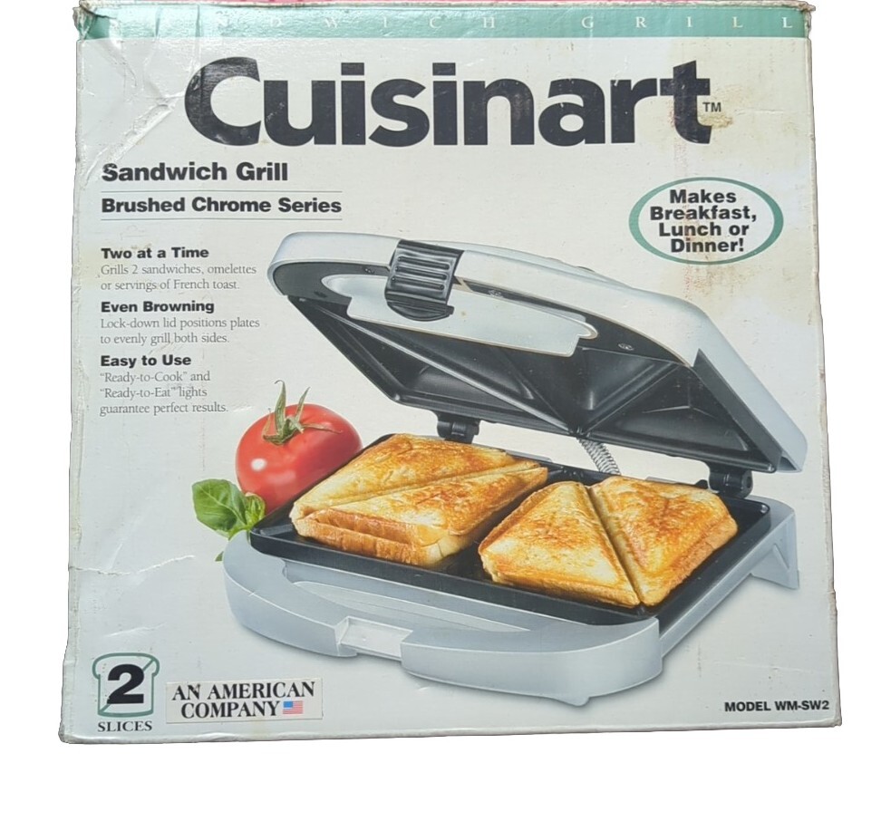 Cuisinart WM-SW2 Sandwich Grill Brushed chrome series Cooker Easy To Use Meals