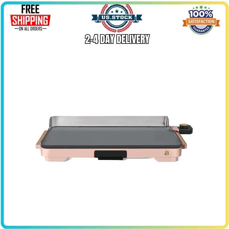 Beautiful Drew Barrymore XL Electric Griddle 12×22 Nonstick Pink Plancha