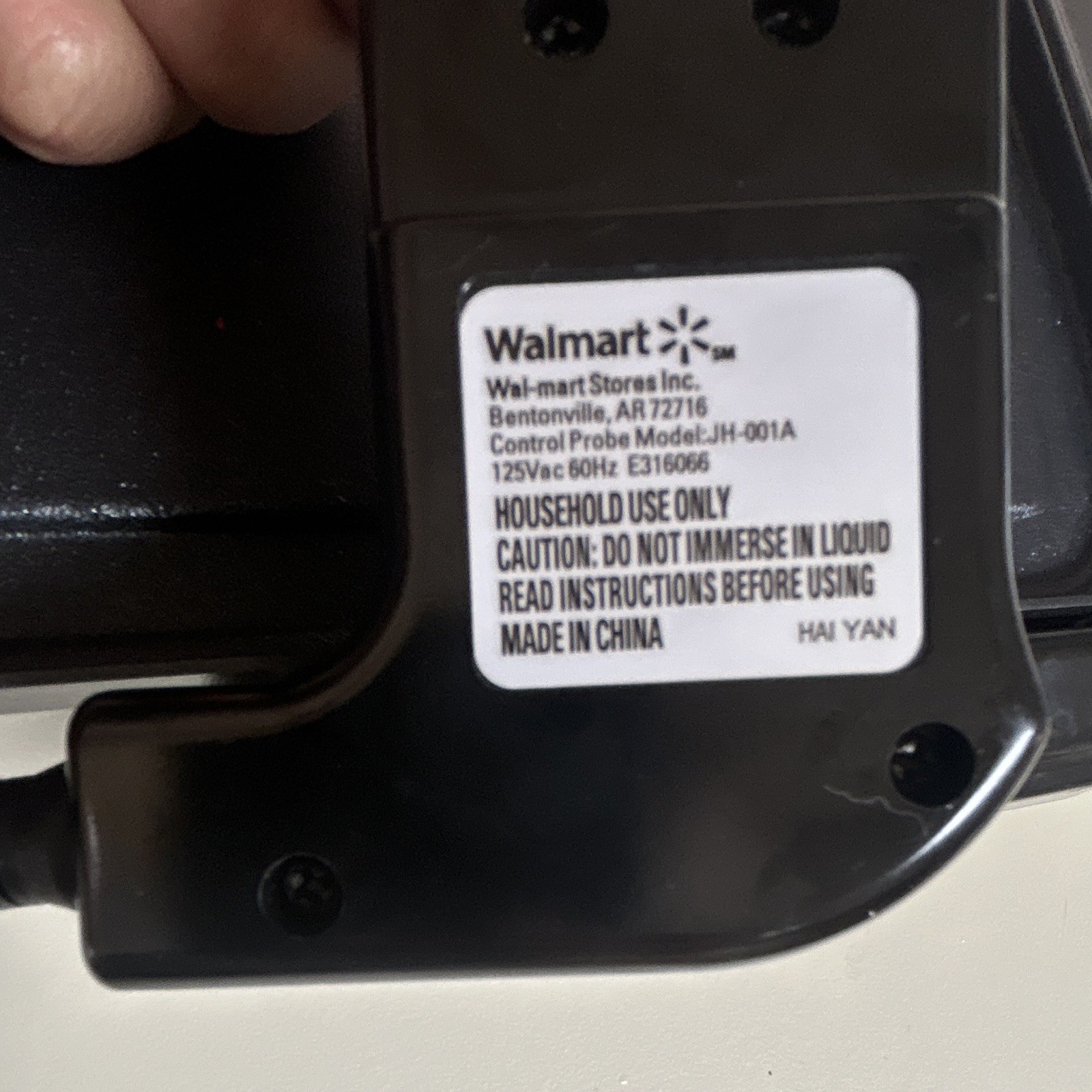 Walmart Electric Griddle Grill Rectangular Black Temp Control Probe 125V JH-001A