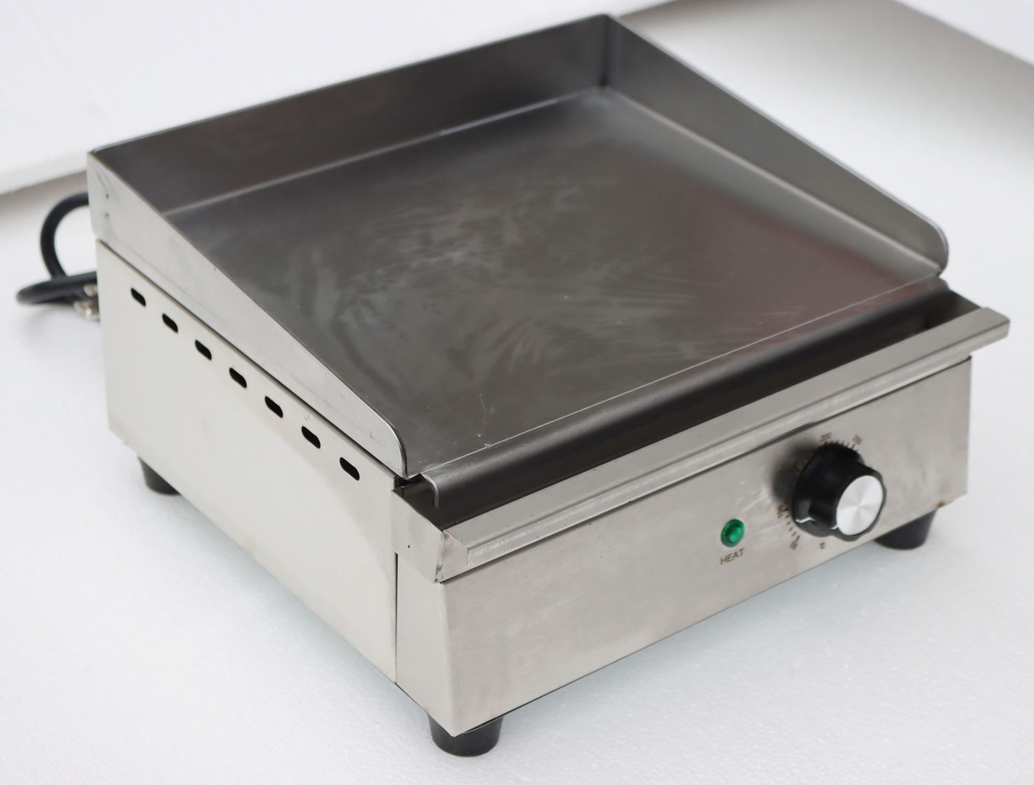 110V 1.2KW Electric Grill Griddle Countertop Stainless Steel Countertop Flat Coo