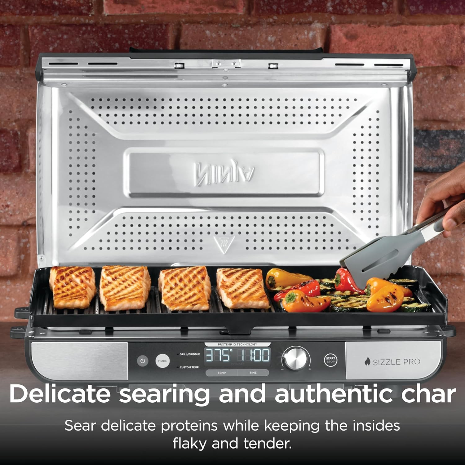 Sizzle Pro XL 20″ Nonstick Griddle & Grill with Grease Control System