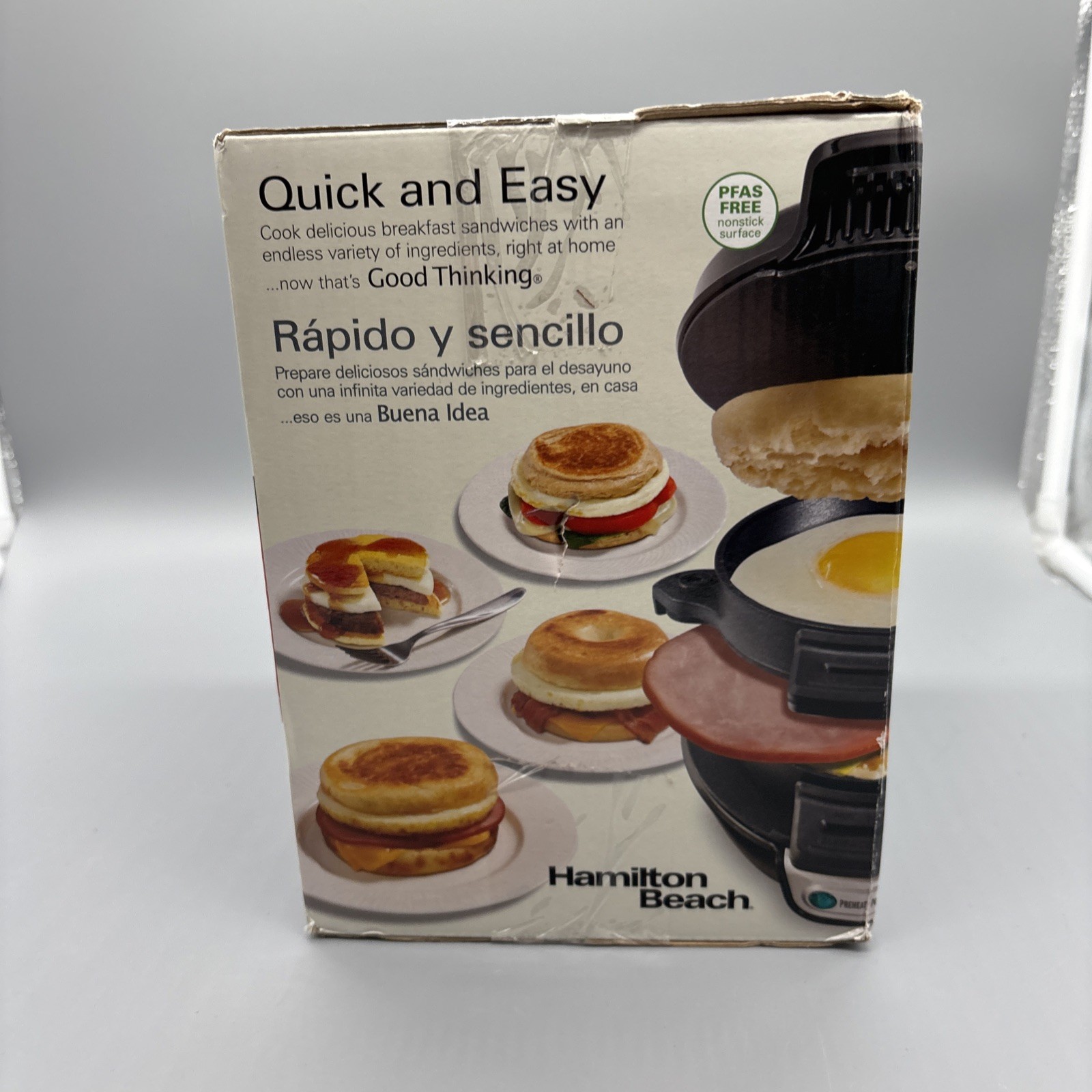 New Hamilton Beach 25477MN Breakfast Sandwich Maker