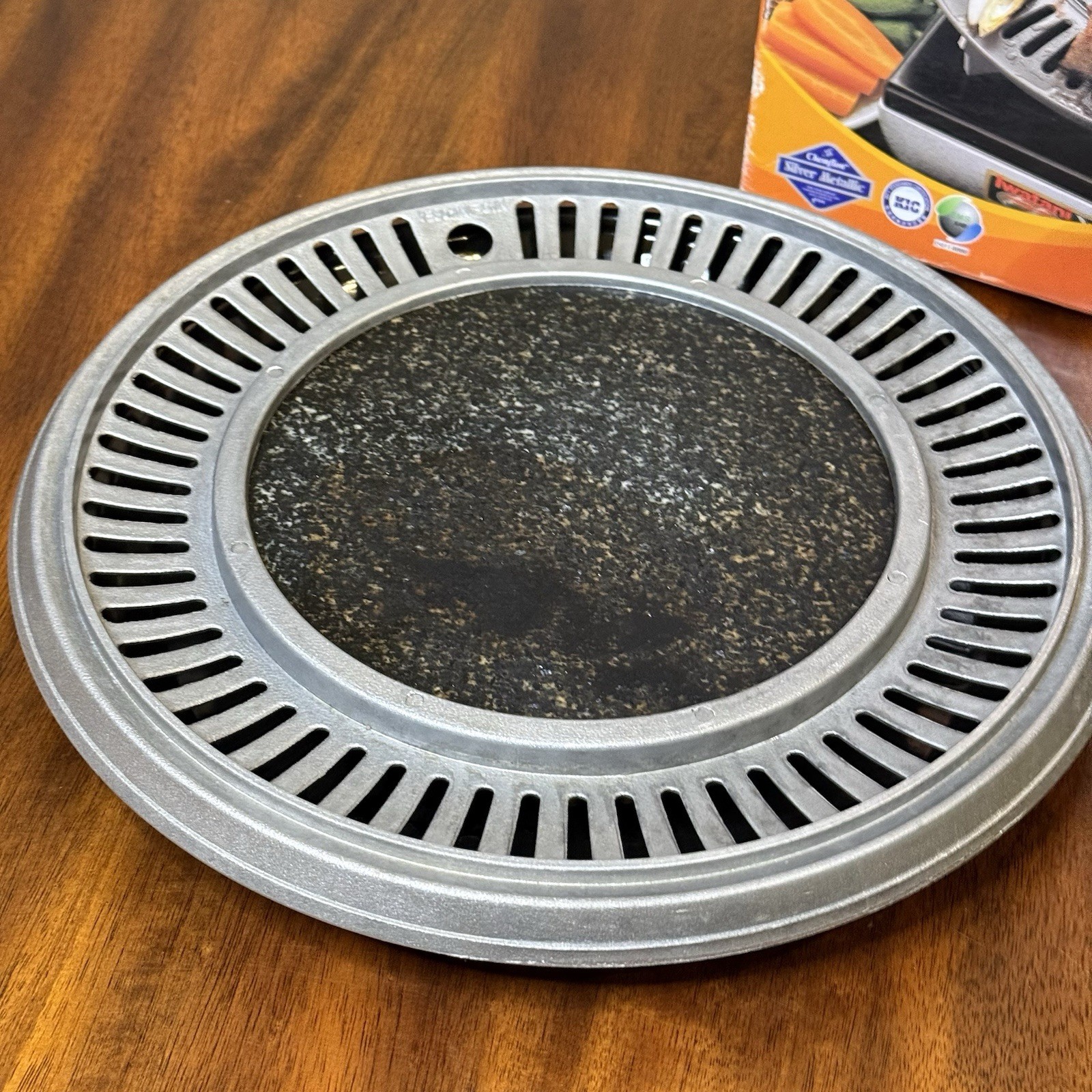 Korean Natural Stone Serpentine Barbecue BBQ Grill Plate, Made in Korea