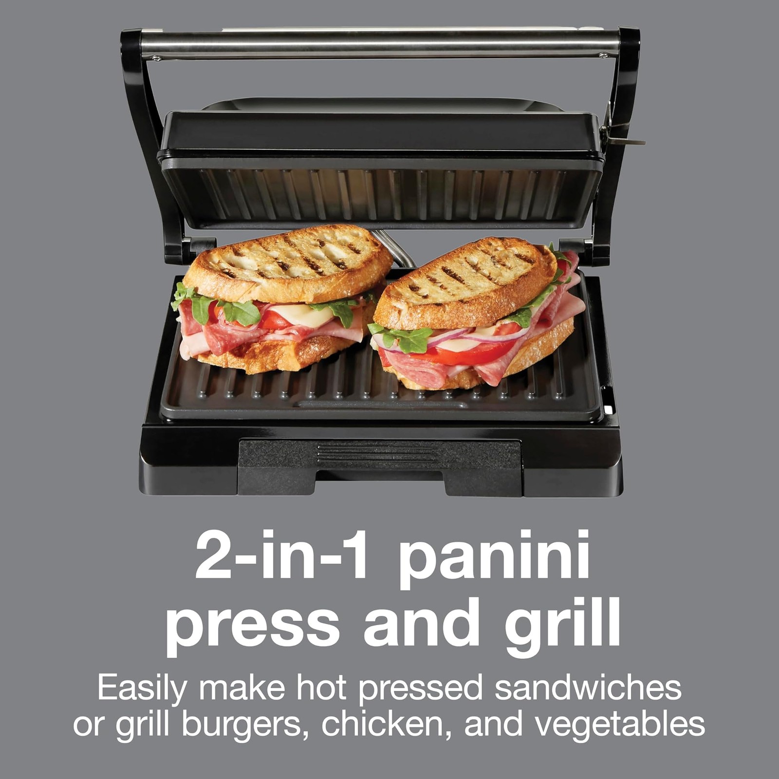 Proctor Silex-Panini Press Sandwich Maker and Electric Indoor Grill, Easy Cle…