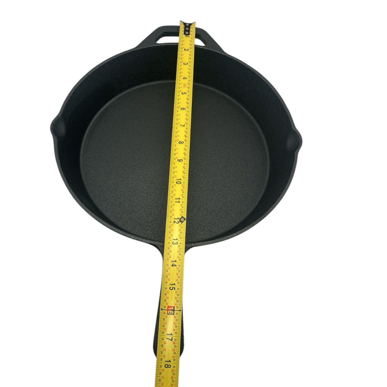Vintage Pre-Season Cast Iron Skillet 12 inch for Home Camping Indoor and Outdoor