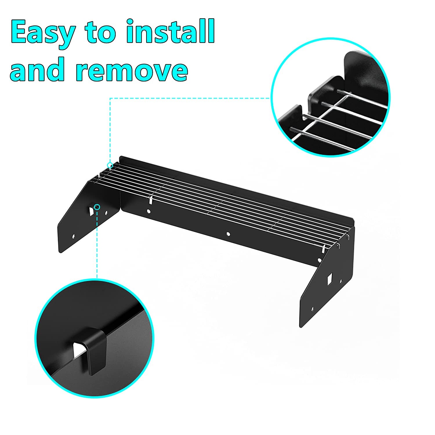 BBQ-PLUS 28 Inch Griddle Wind Guard/Screen And Warming Rack Blackstone