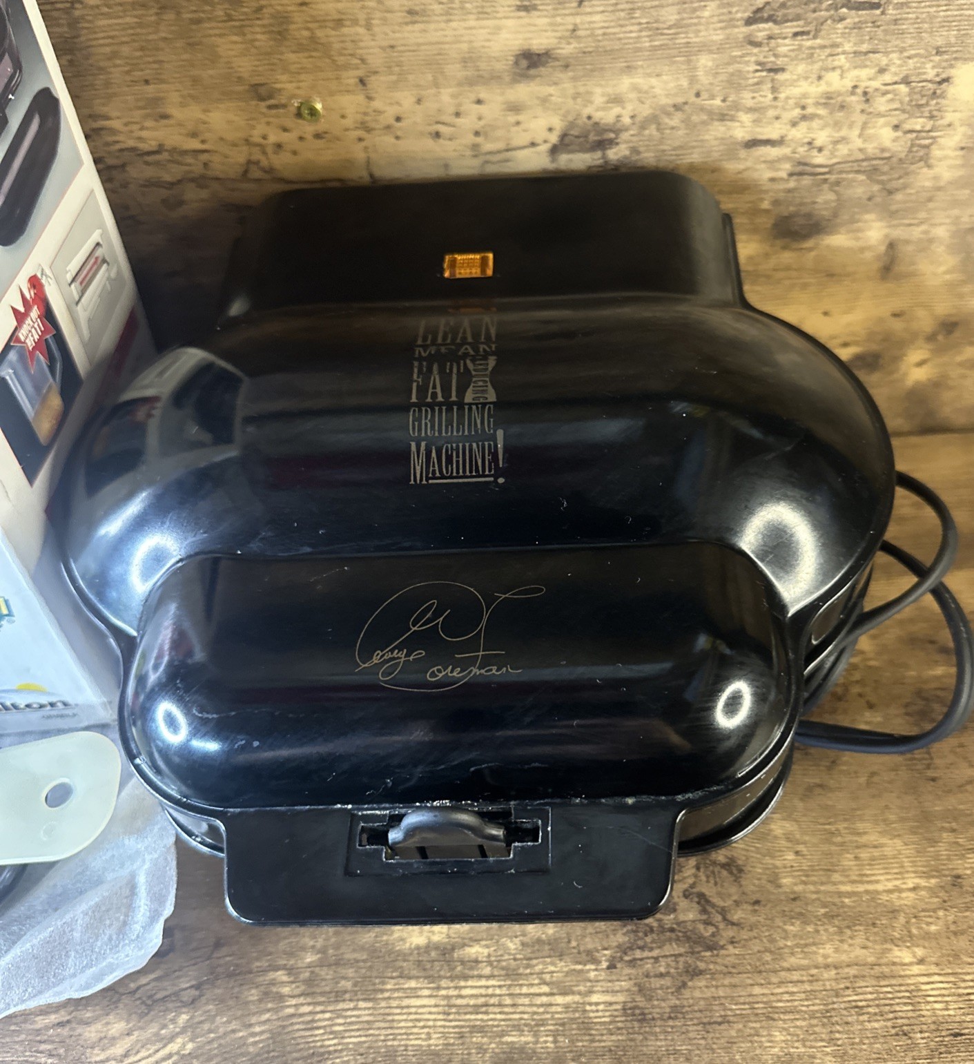 George Foreman Lean Mean Fat Grilling Machine in Box Tested Fast Shipping
