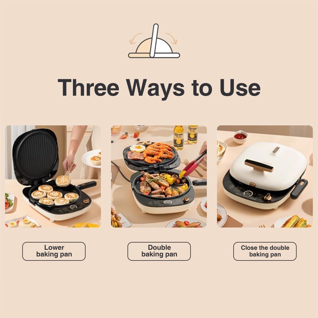 Electric Baking Pan LR-D3027S Removable Electric Griddle for BBQ Bakery Steak