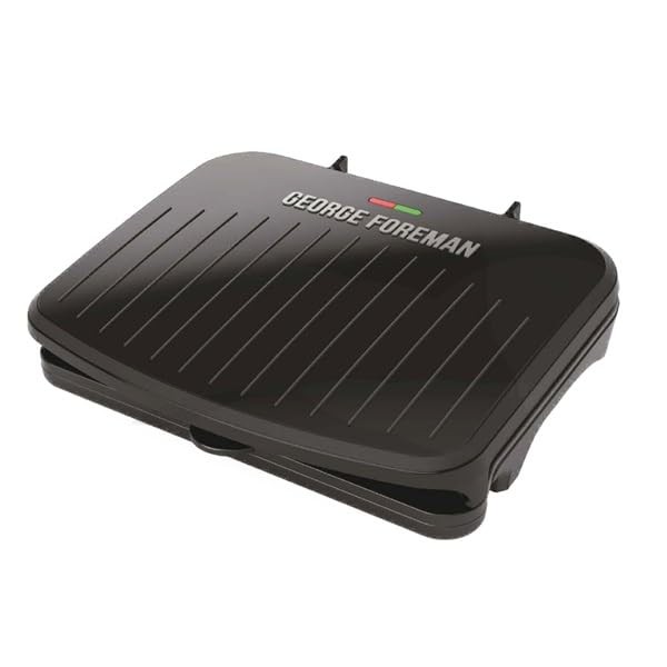 George Foreman Family-Size Grill & Panini Press, Nonstick 5-Serving, Black