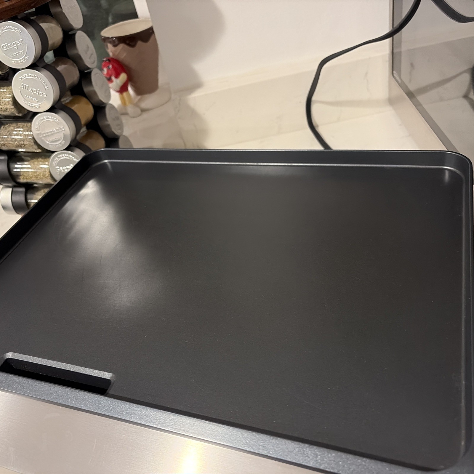 Wolf Gourmet WGGR100S Precision Griddle Red Knob Stainless Electric TESTED WORKS