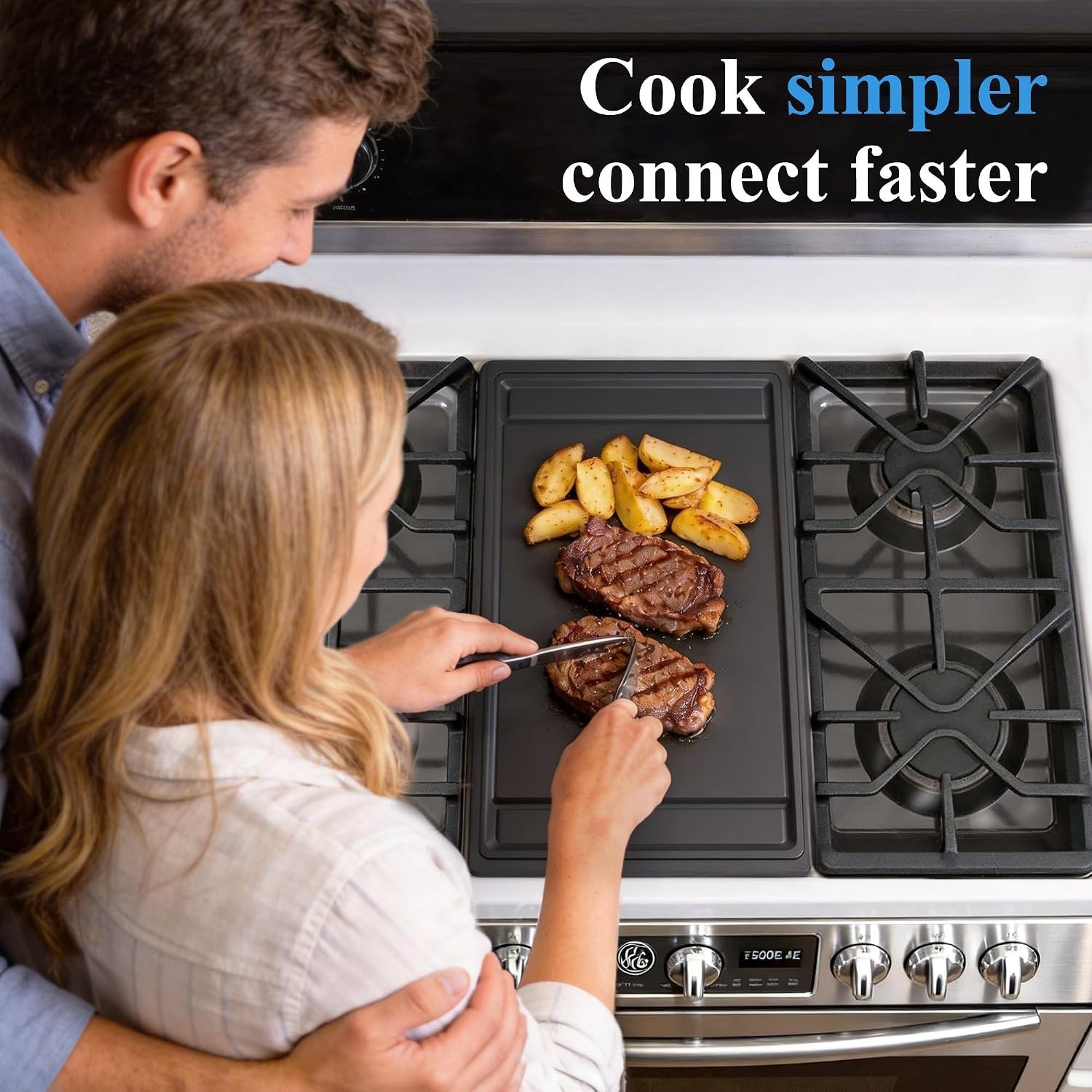 GE Griddle Replacement Non-Stick Cast Aluminum 19.5″x9″ WB31X24738 Cooktop Pan