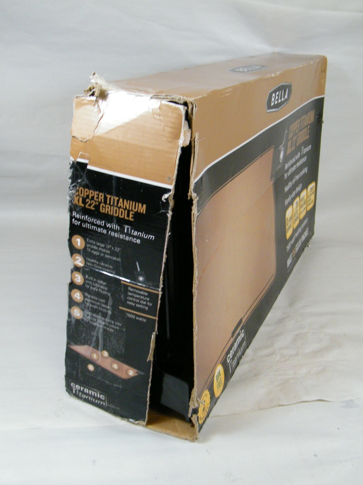 BELLA COPPER TITANIUM XL 22″ GRIDDLE 15 EGGS OR PANCAKES