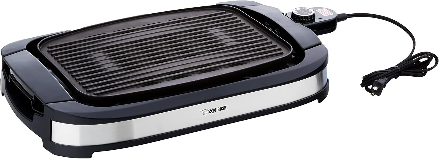 Lead-Free Stainless Steel Indoor Electric Grill for Flavorful & Healthy Cooking