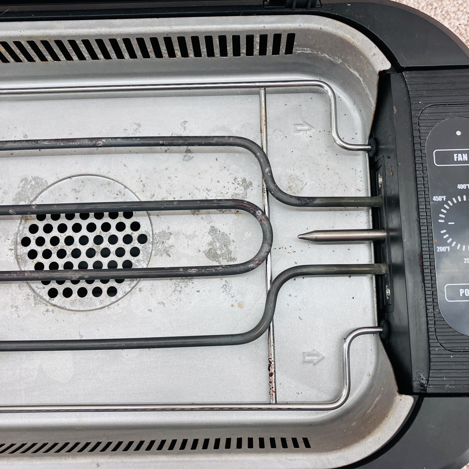 Power XL Smokeless Indoor Grill Plus Black Silver SS 1500W PG-1500FDR TESTED GUC