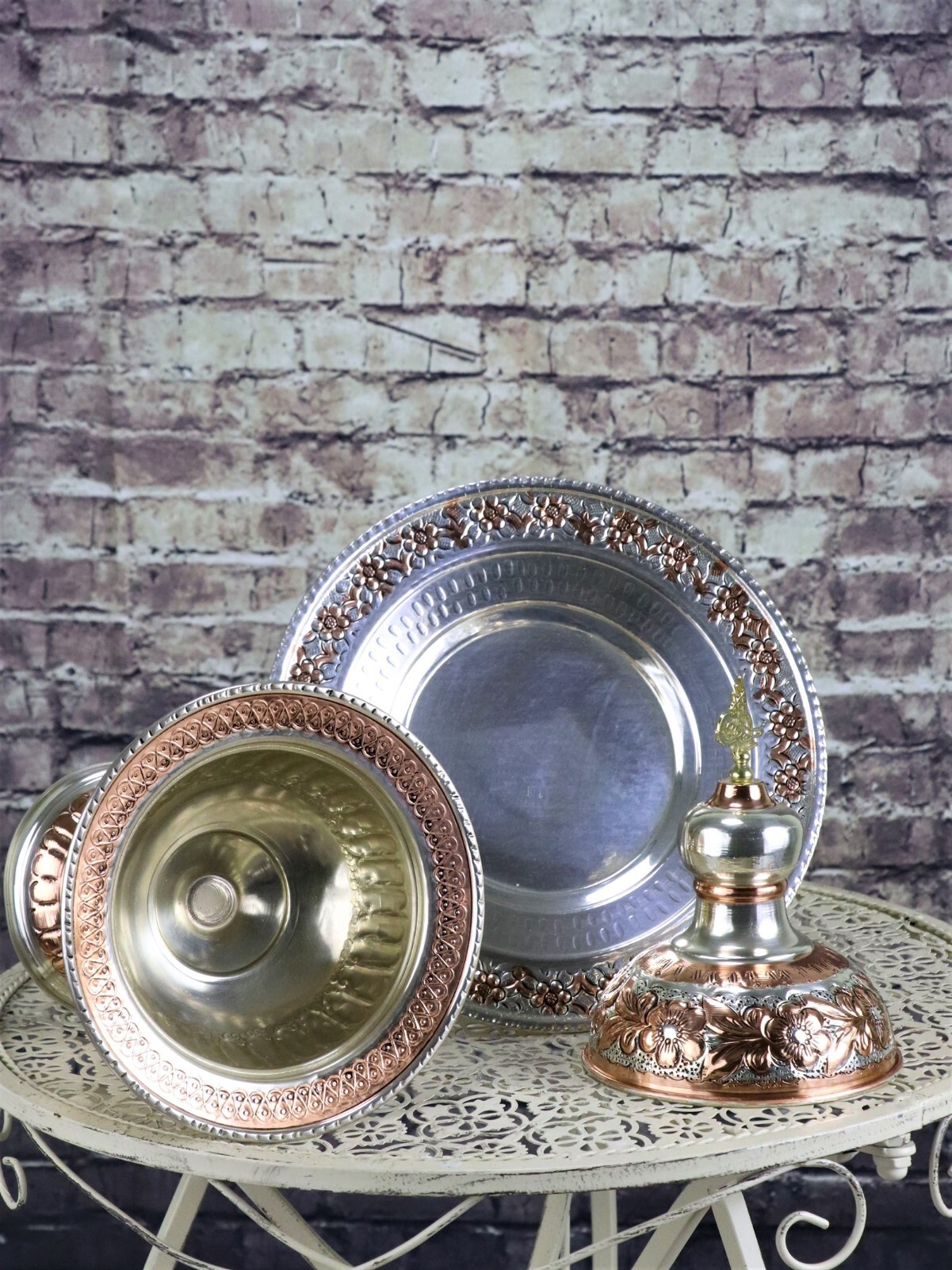 Handmade Decorative Large Copper Grill,Anatolian Old Motifs,Wedding & Mom Gift