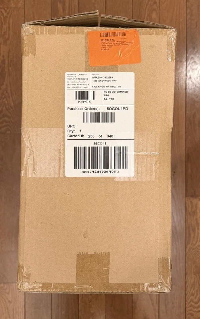 PowerXL Smokeless Grill Model PG-1500 Electric 1500W Black/Silver Open Box NEW