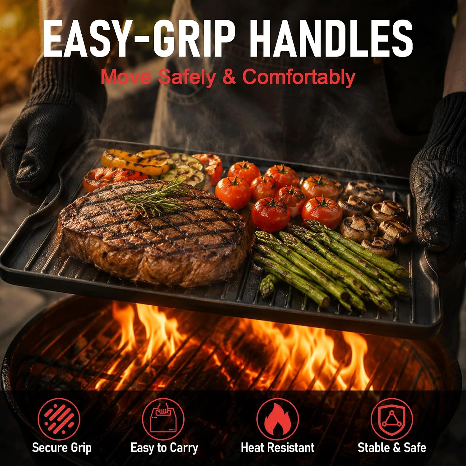 24″ X 16″ Reversible Cast Iron Griddle for Camp Chef, Stove Top Accessories | Fl