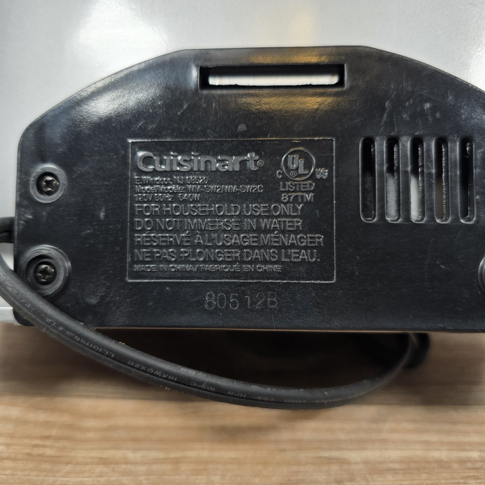 Cuisinart Silver Sandwich Grill Maker Model WM-SW2