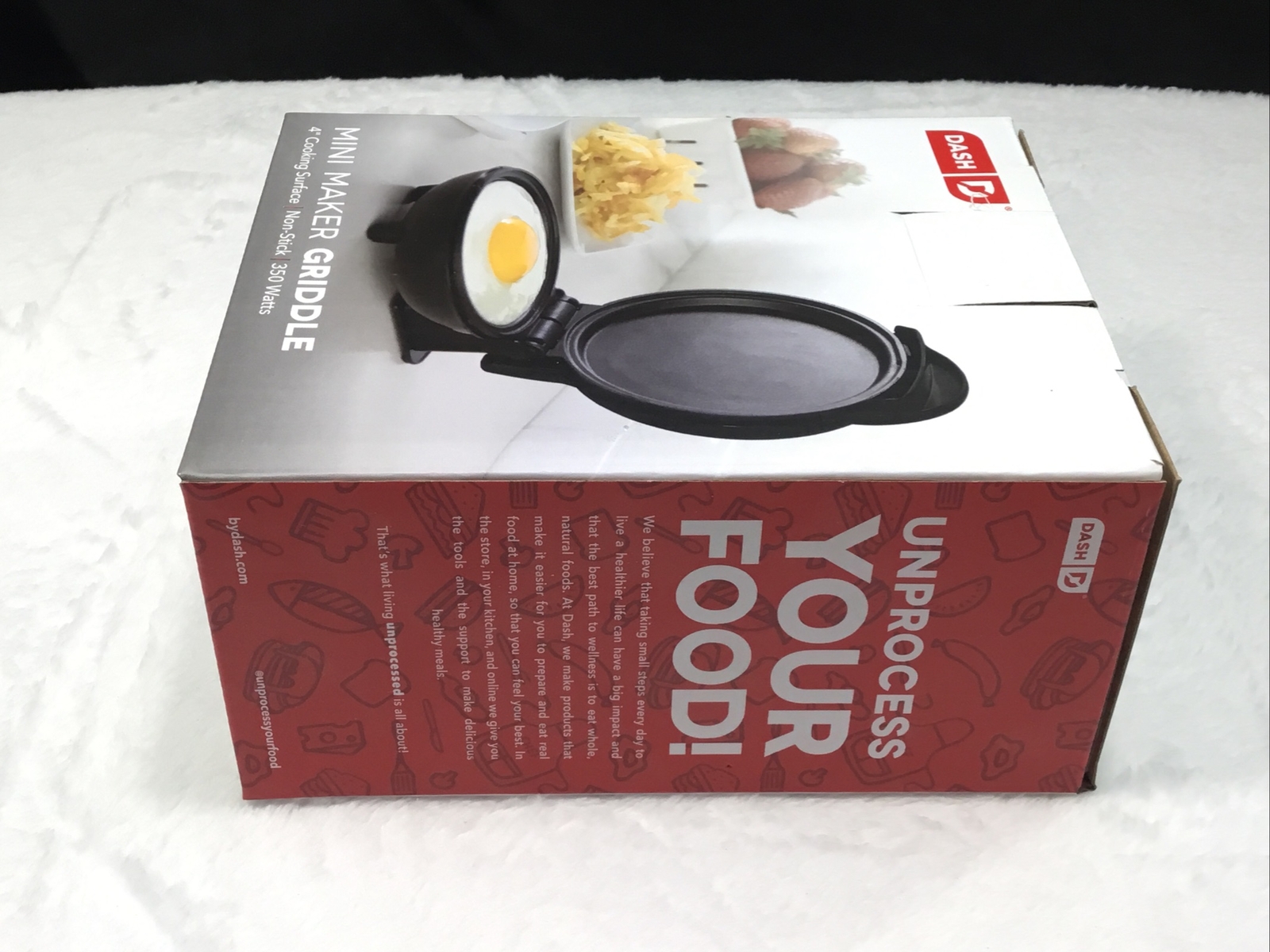 Dash Compact Mini Maker Griddle 4” Nonstick Cooking Surface Plug In 350 Watts
