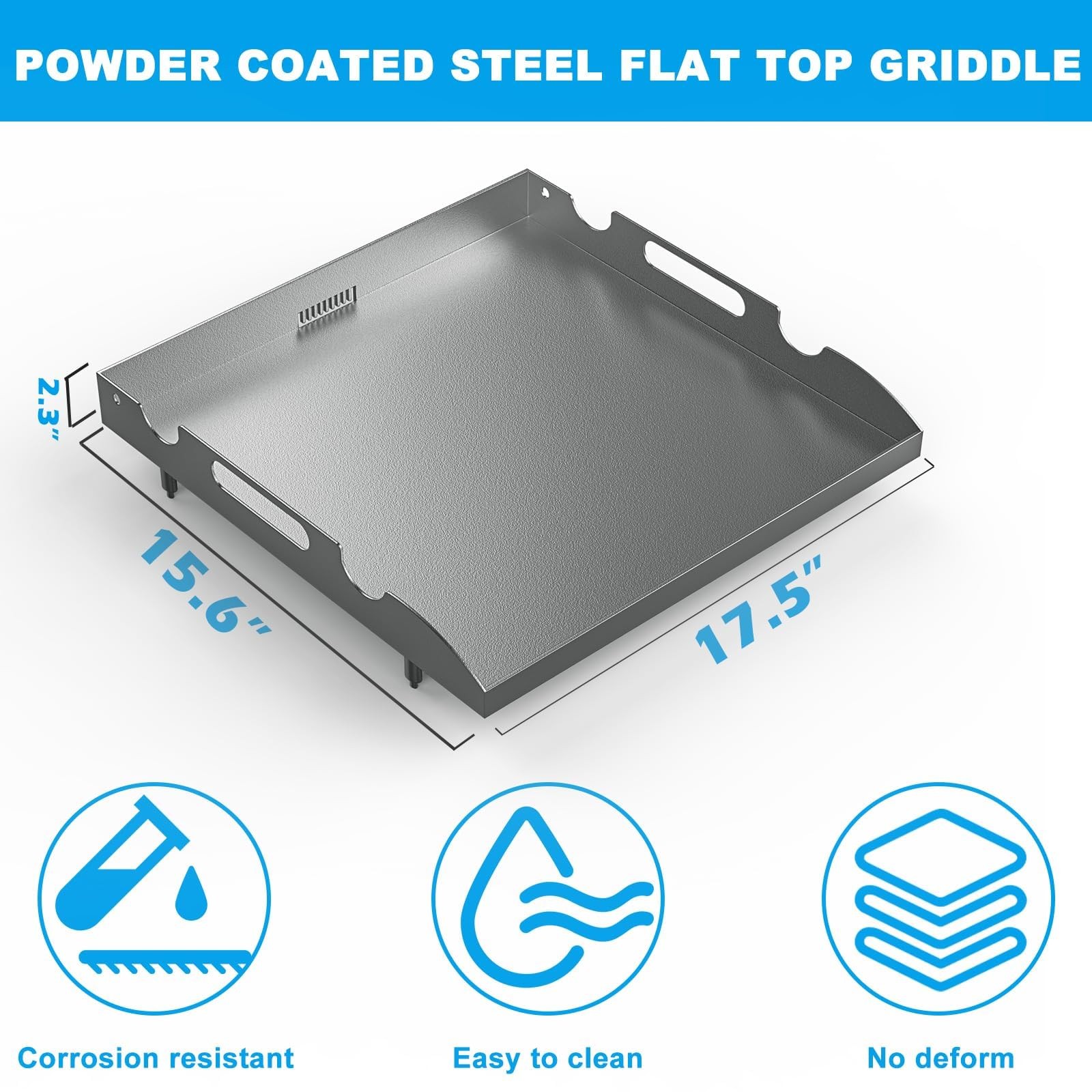 Ls’Babq Flat Top Griddle For Blackstone 17 Inch Griddle Powder Coated Steel
