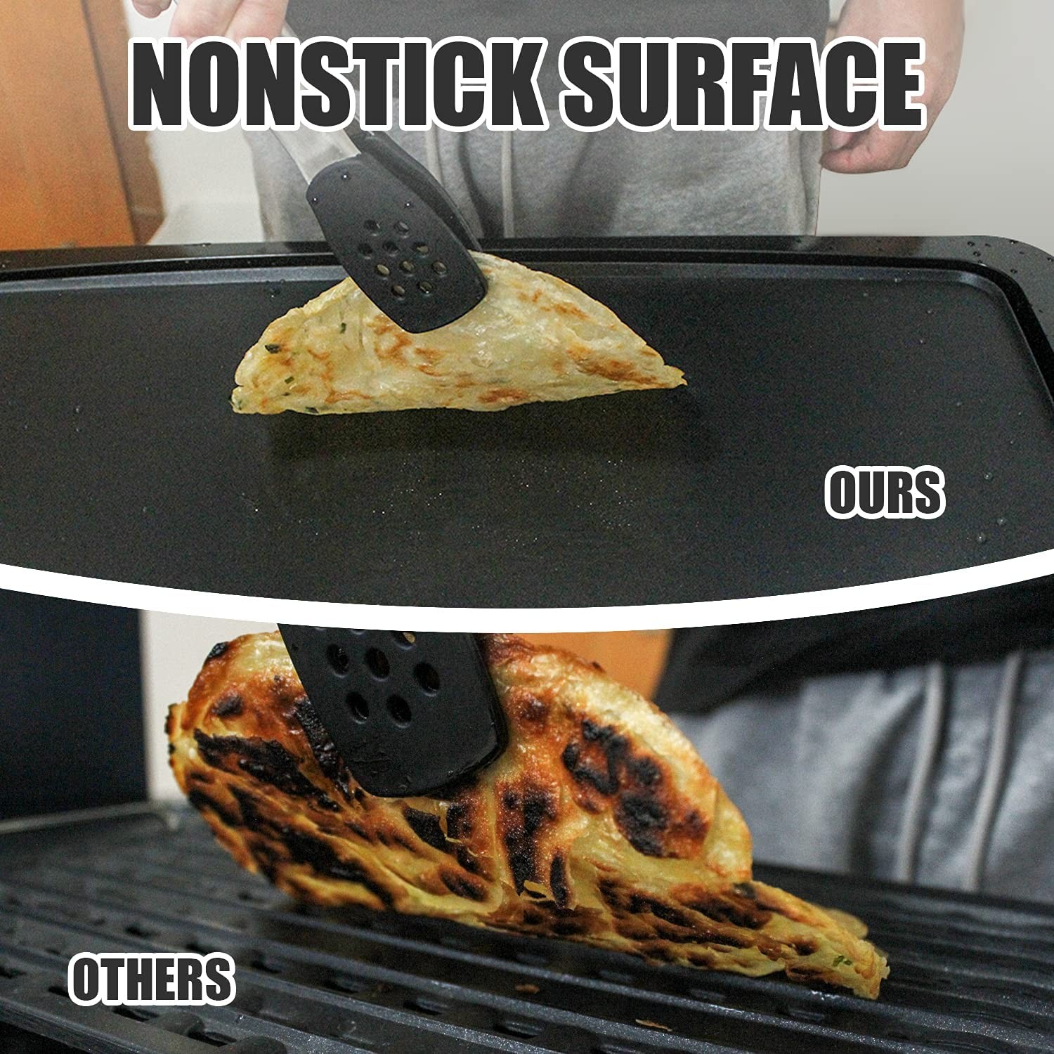 LITIFO Electric Griddle Indoor, 1450W Nonstick Extra Large BBQ Griddle Pan