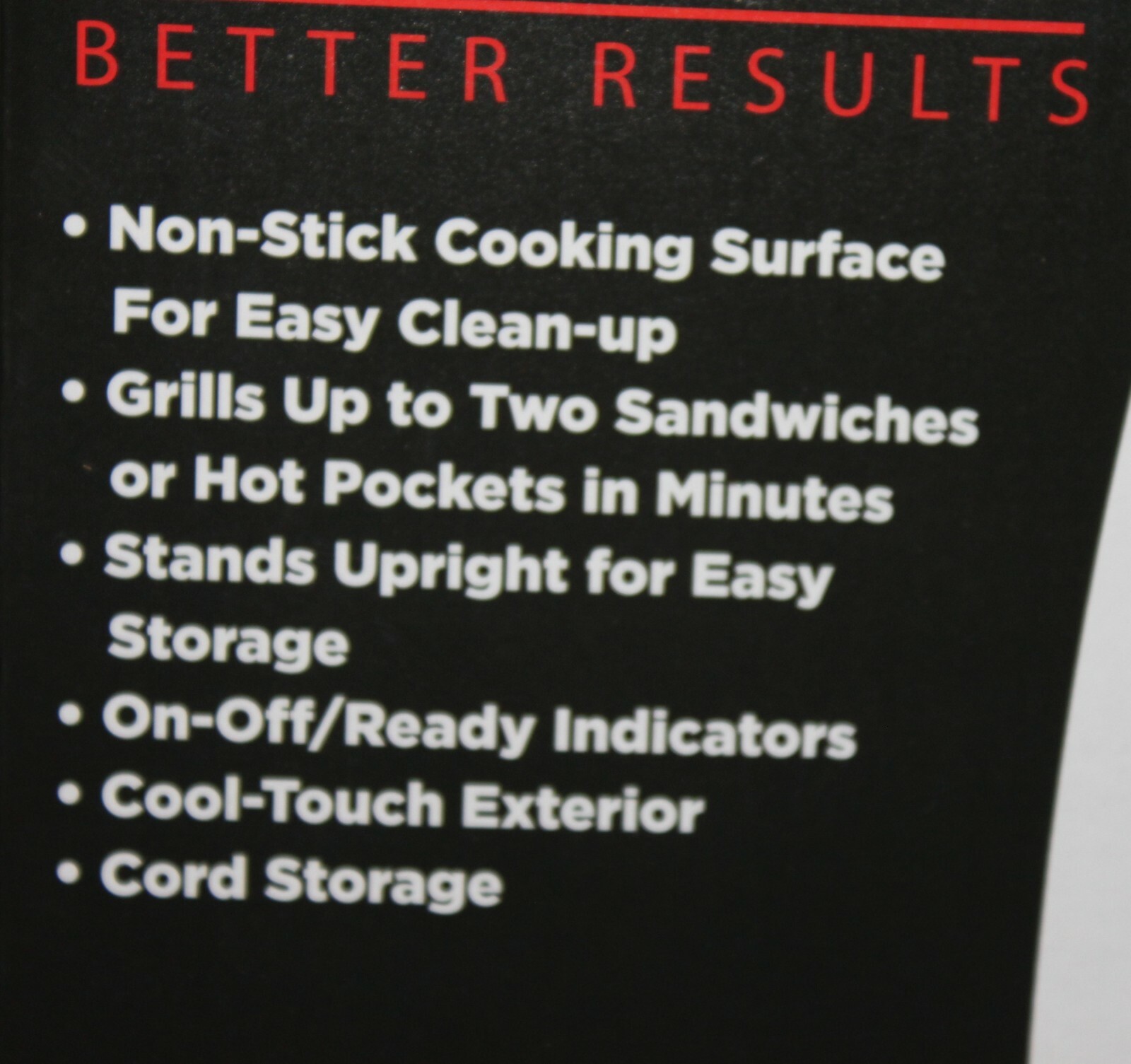 BETTER CHEF SANDWICH GRILL BLACK model # IM286-B