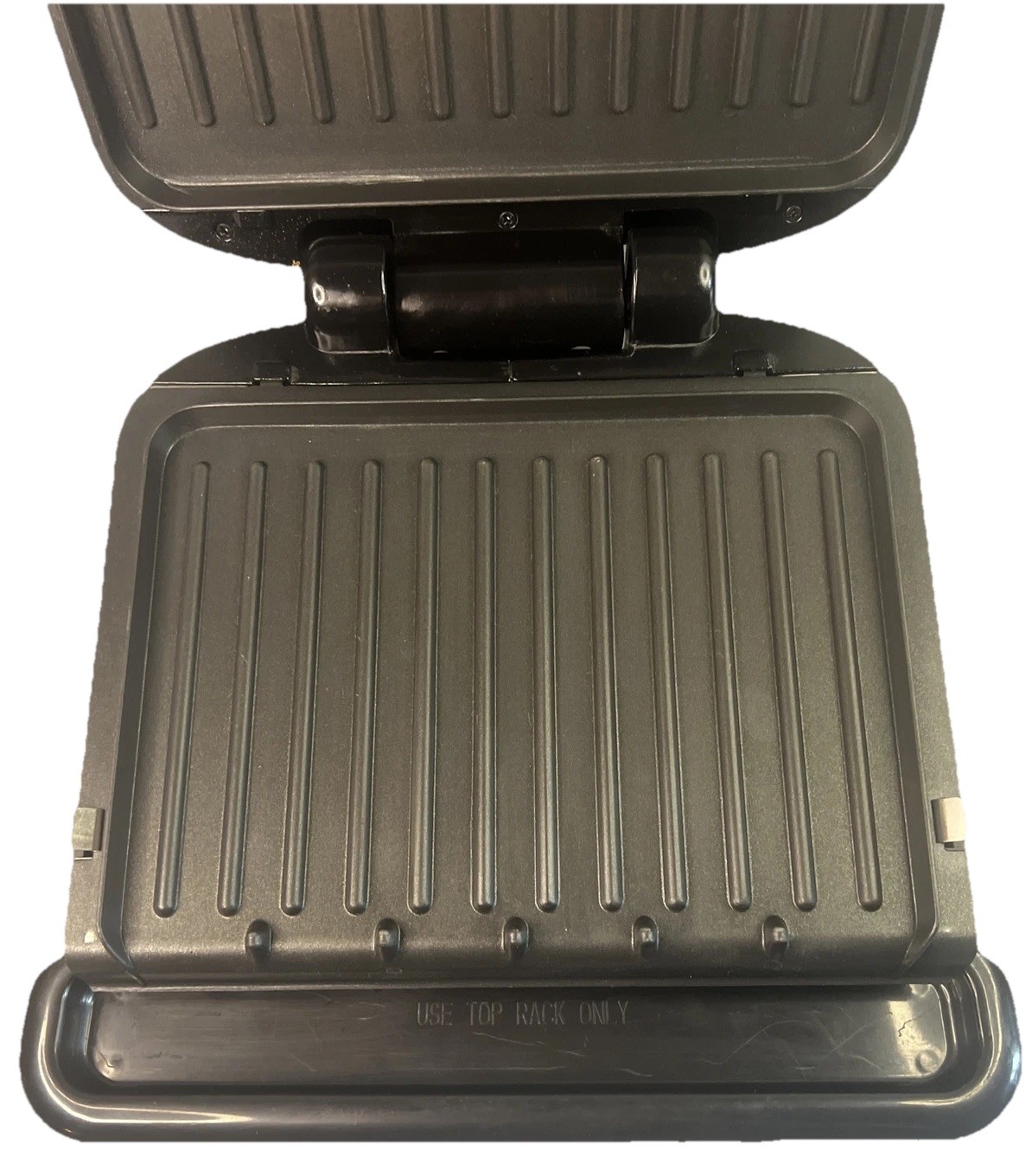 George Foreman 4-Serving Removable Plate Grill Panini Press Black Tested Works