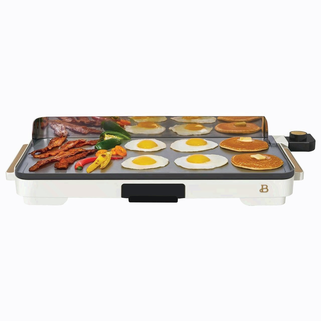 Griddle 12×22 with backsplash, White Icing