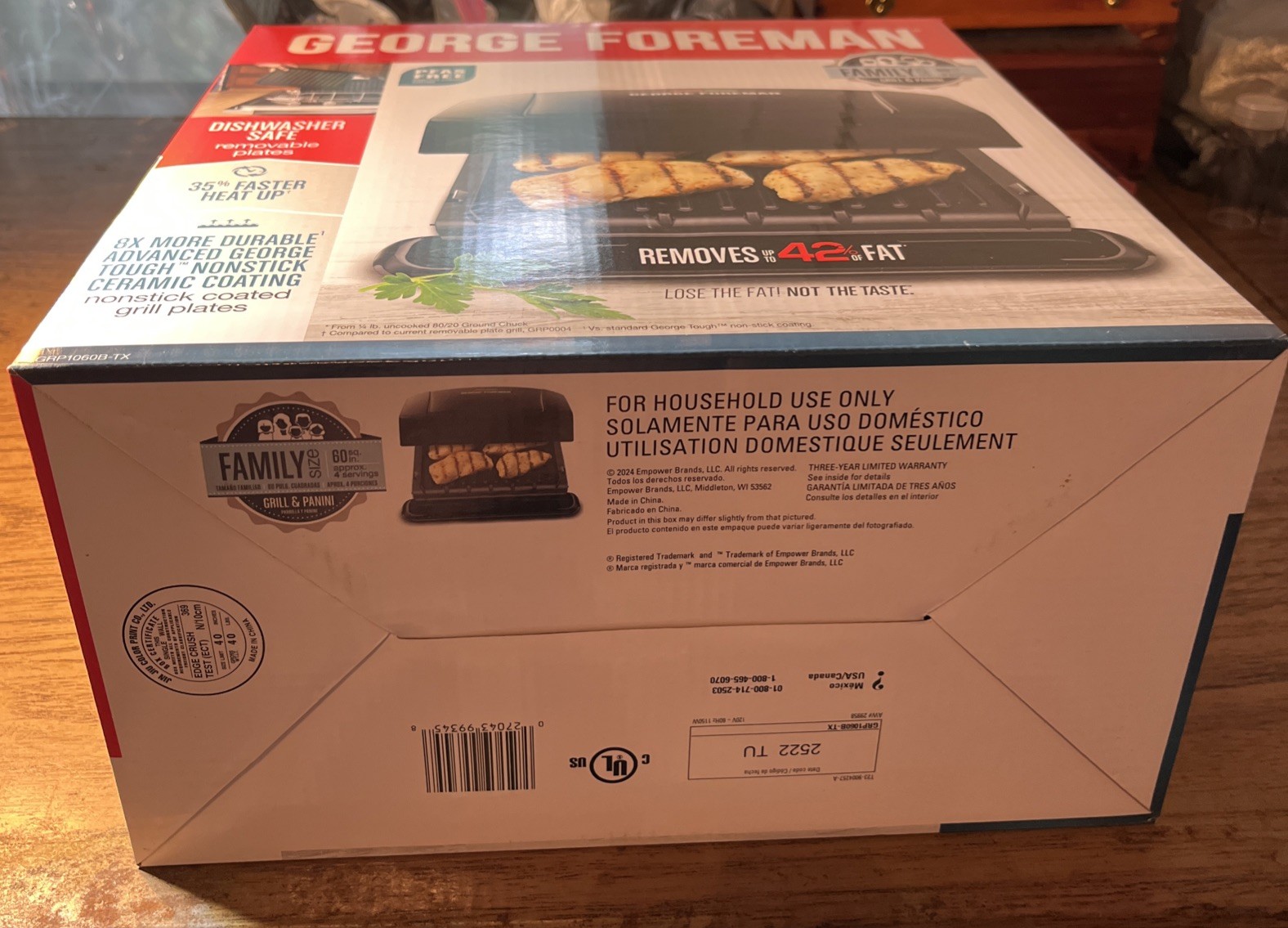 George Foreman GRP1060B Grill & Panini Press Ceramic , Brand New