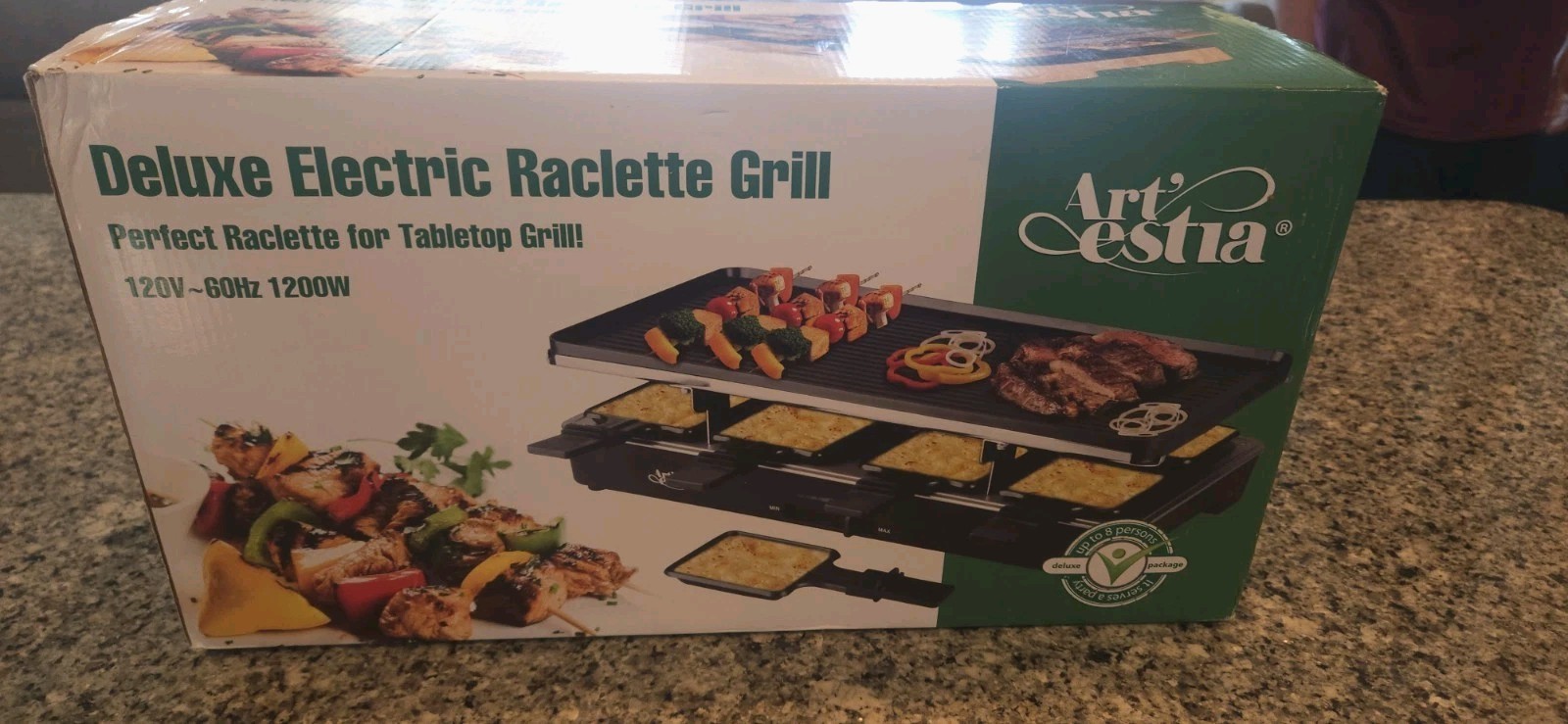 Artestia 1200W Deluxe Electric Raclette Grill Artestia Tabletop