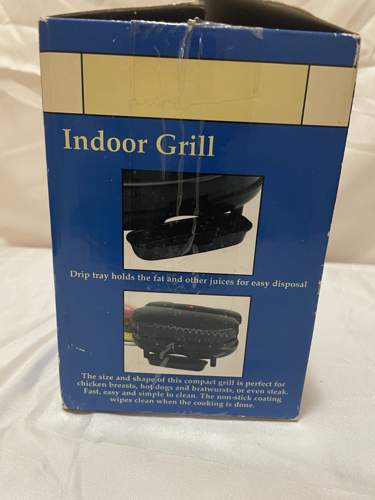 Indoor Electric Grill KB-1, Black, Drip Tray, Non-Stick, Adjustable Hinge, Oval