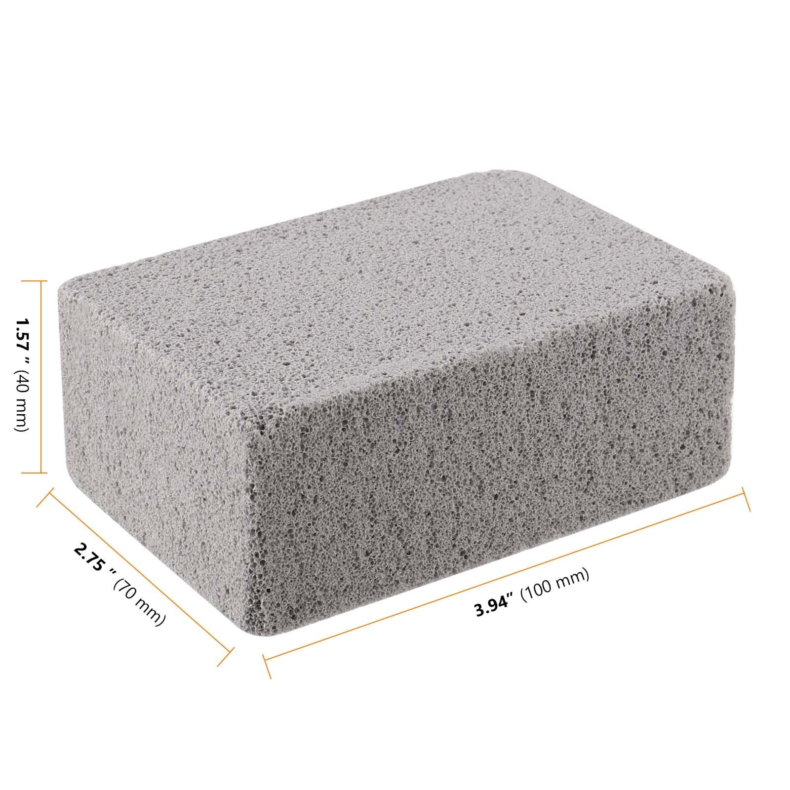 SEUNMUK 10 Pack Grill Stone Cleaning Brick Block, 3.9×2.8×1.6 Inch Gray