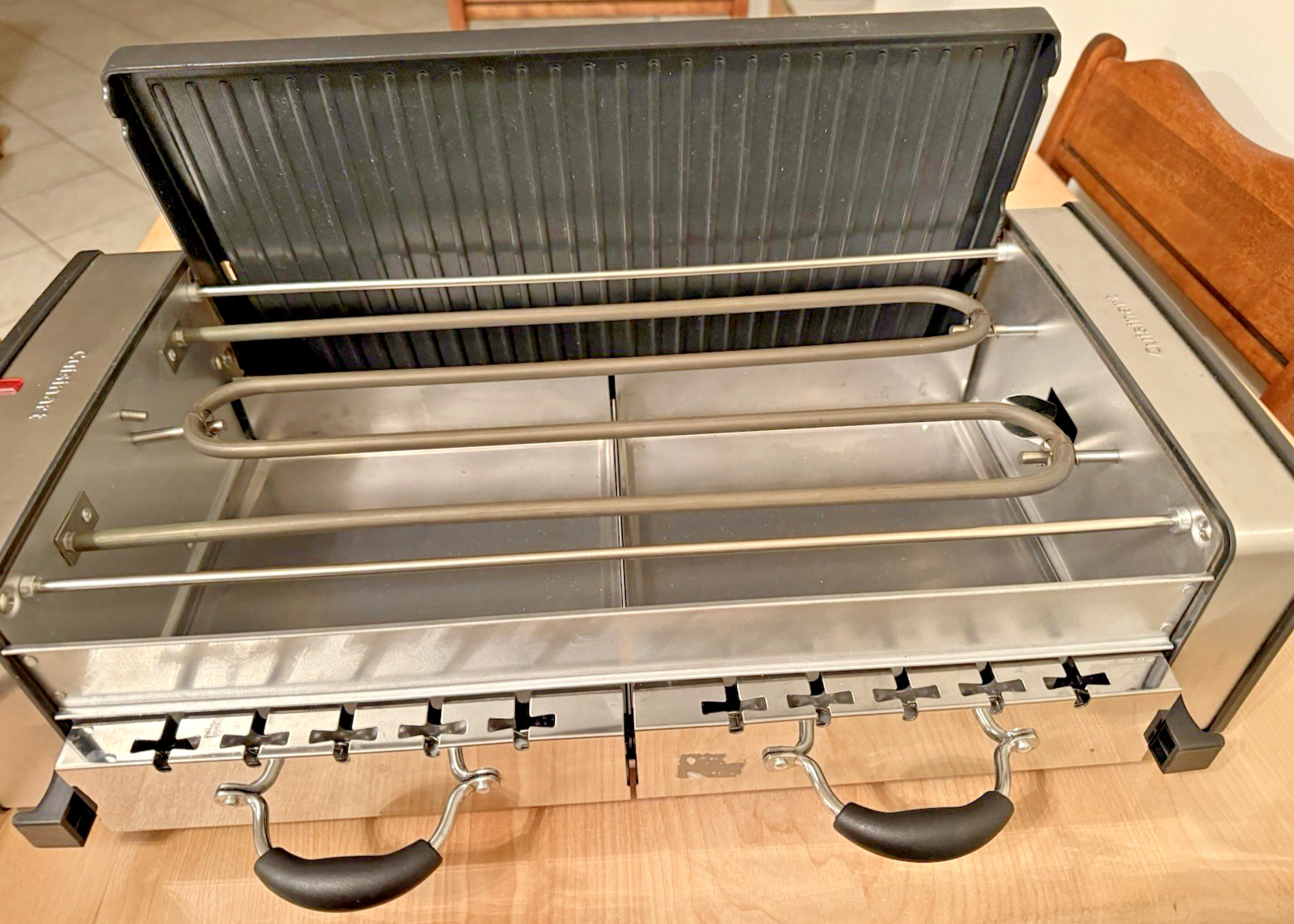 Cuisinart Griddler Grill Centro GC-17N Indoor Kebab Skewer Hot Dog Griddle NEW