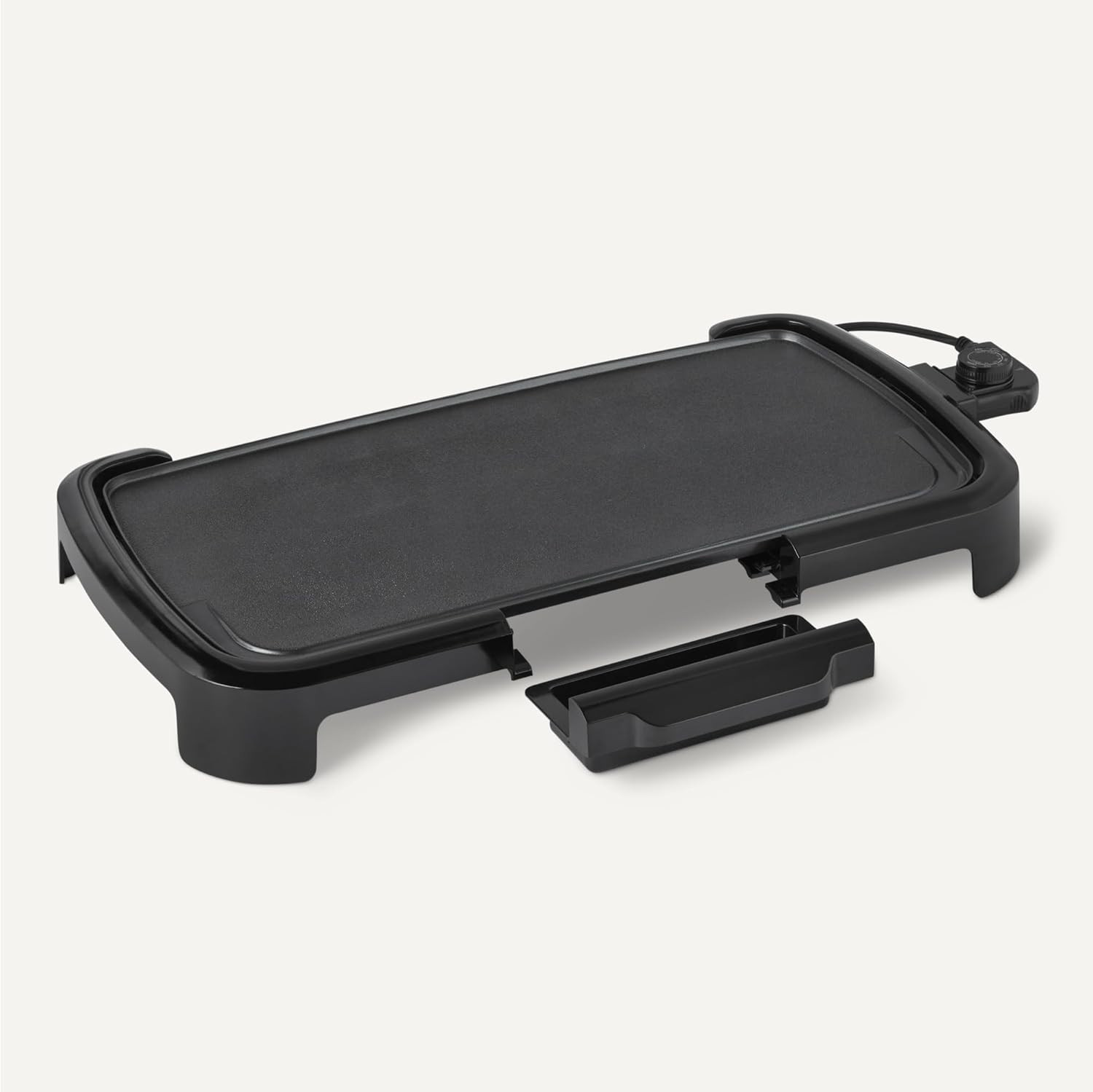 Electric Griddle with Nonstick Ceramic Coating, Adjustable Temperature, Detachab