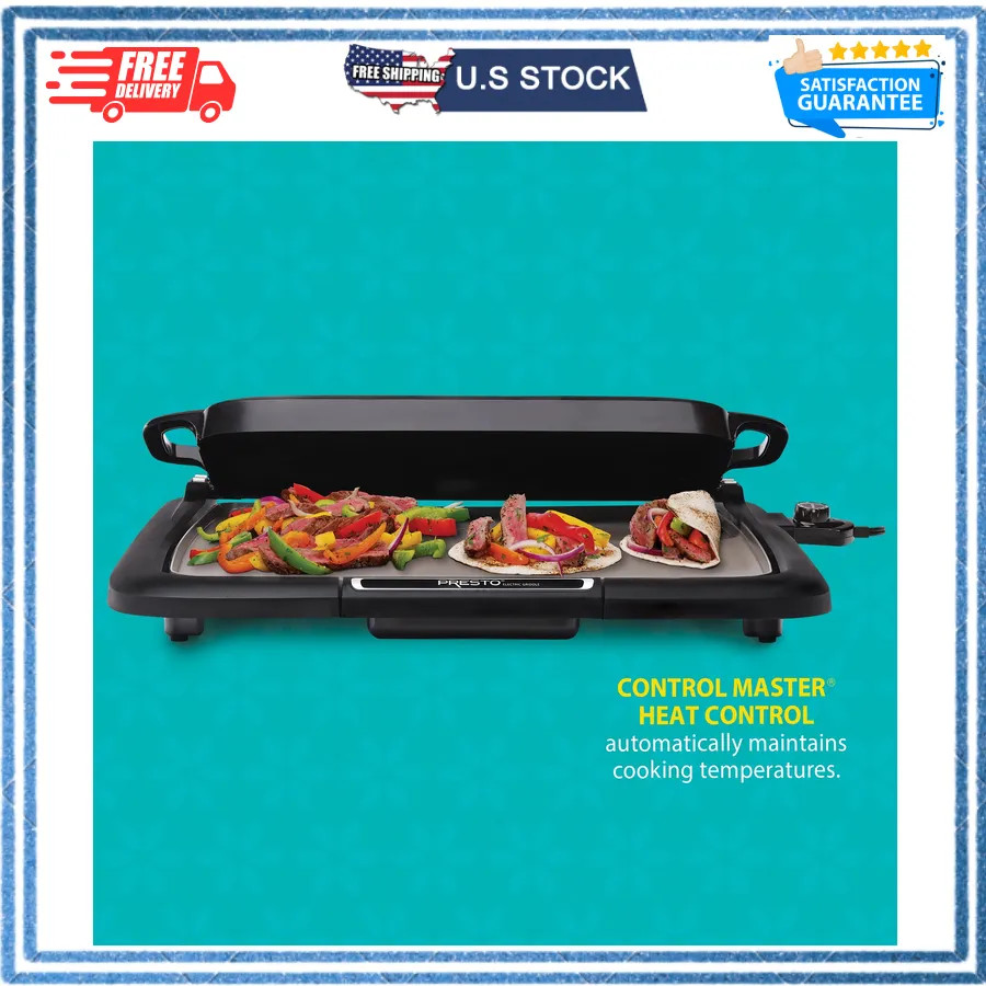 Presto Ceramic Nonstick Electric Griddle with Warming Tray