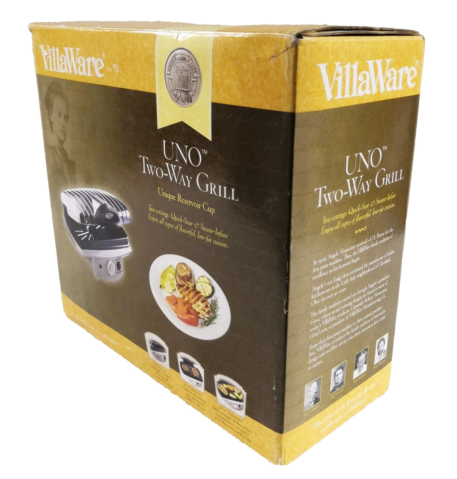 Villaware UNO Two Way Indoor Grill